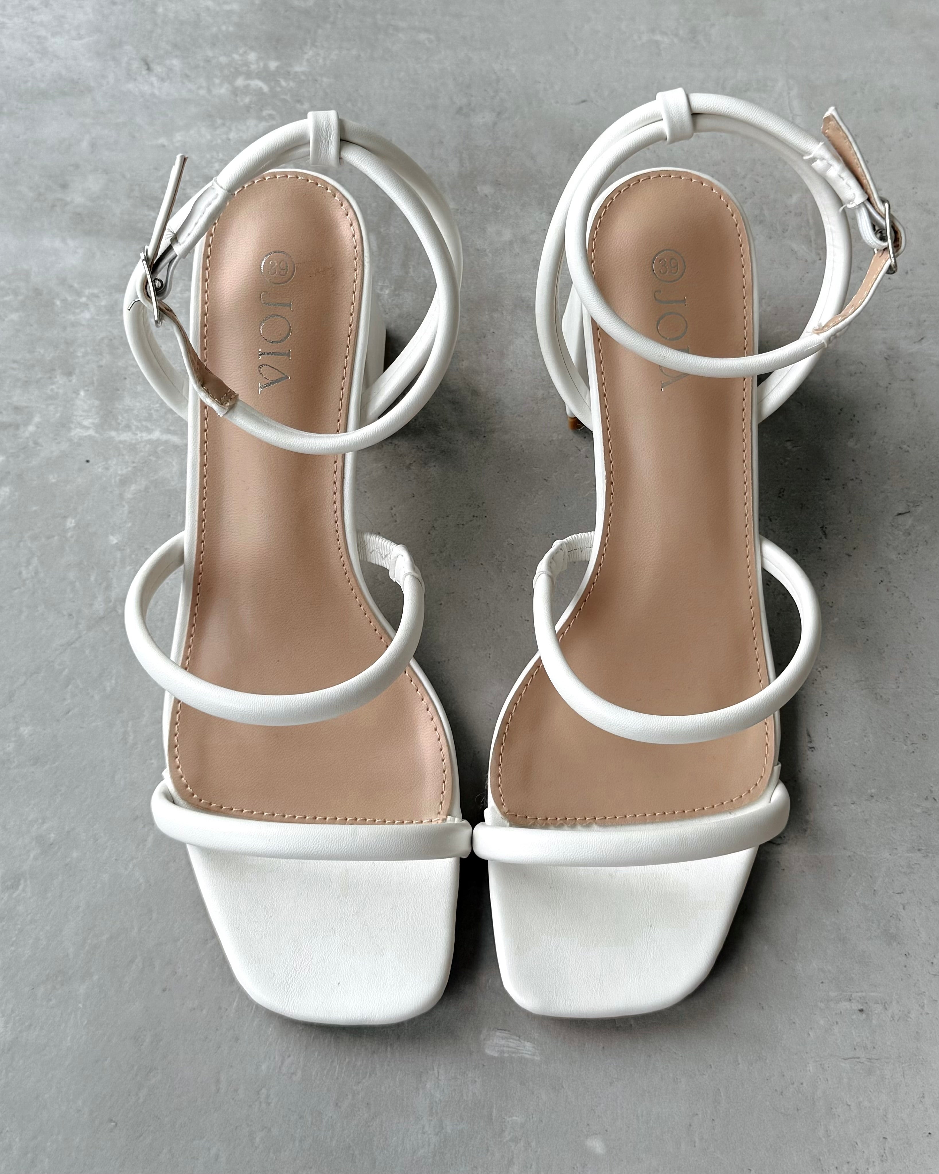 Sandalette "Claire" mit Absatz Weiß