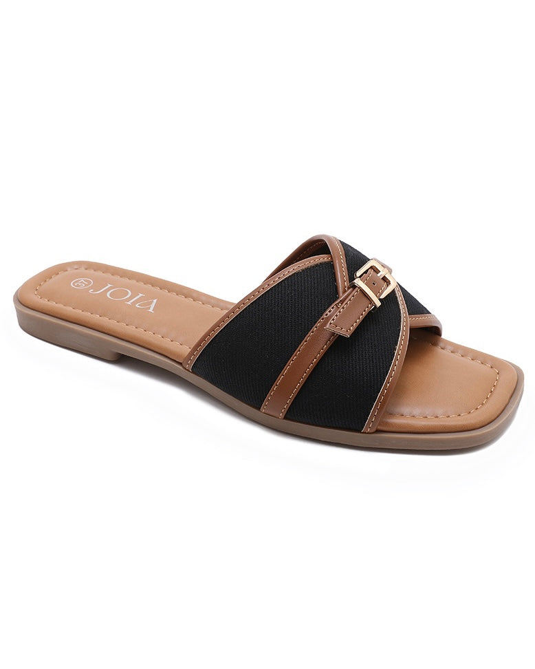 Pantolette "Capri" Schwarz-Braun