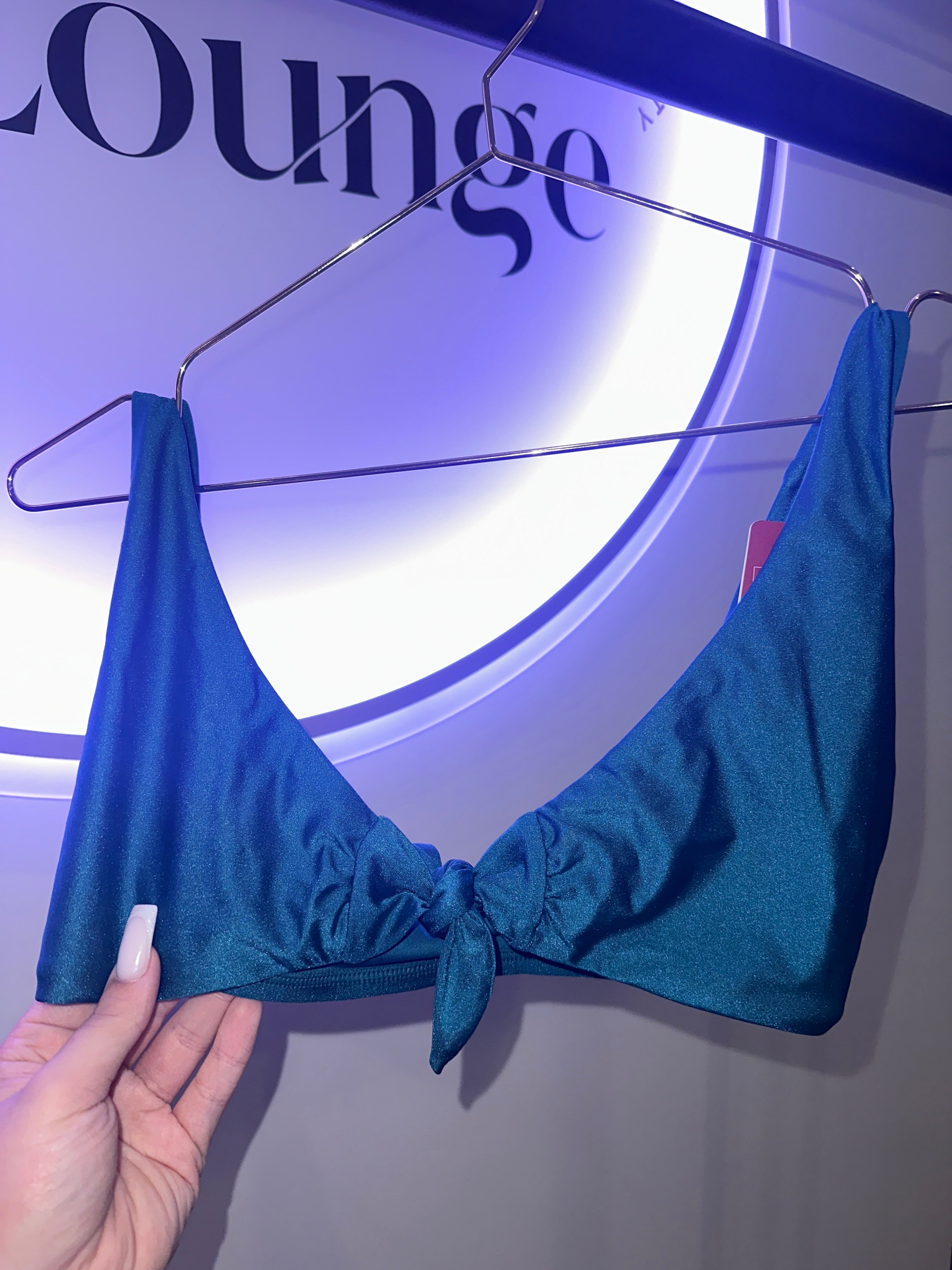 EINZELSTÜCK Bikini Oberteil Türkis #98