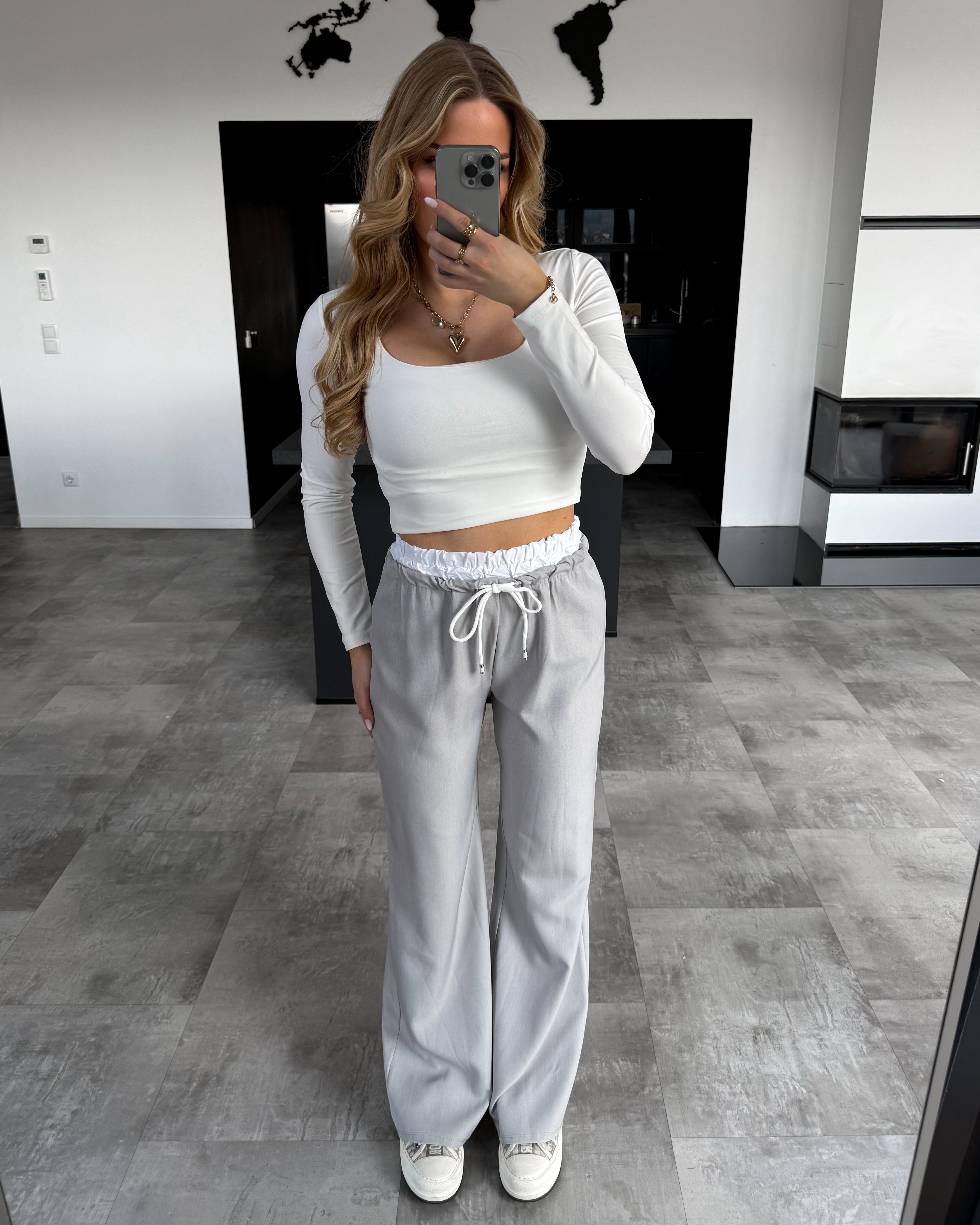 Stoffhose “Mara“ Hellgrau