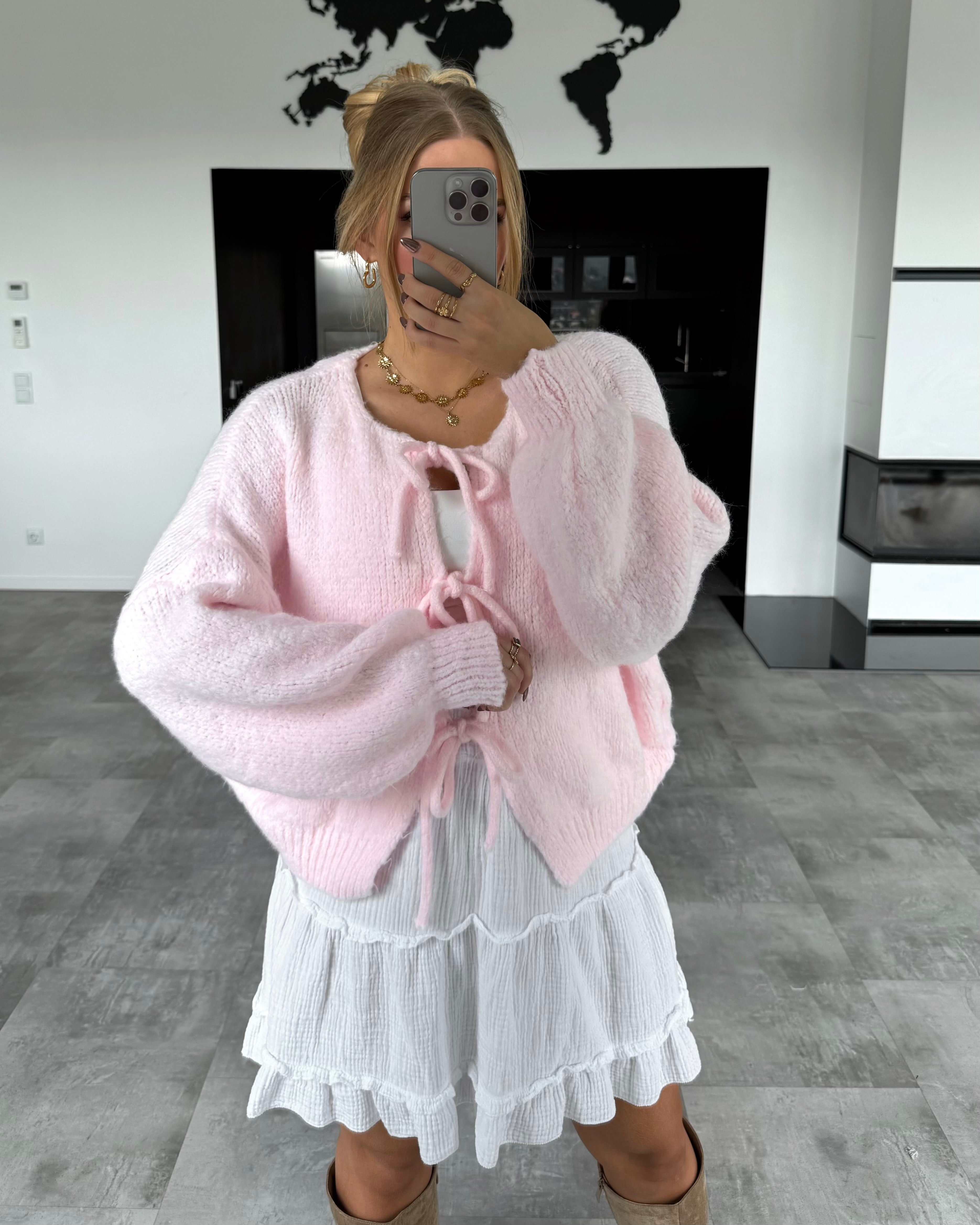 Knoten-Cardigan "Mavie" Babyrosa