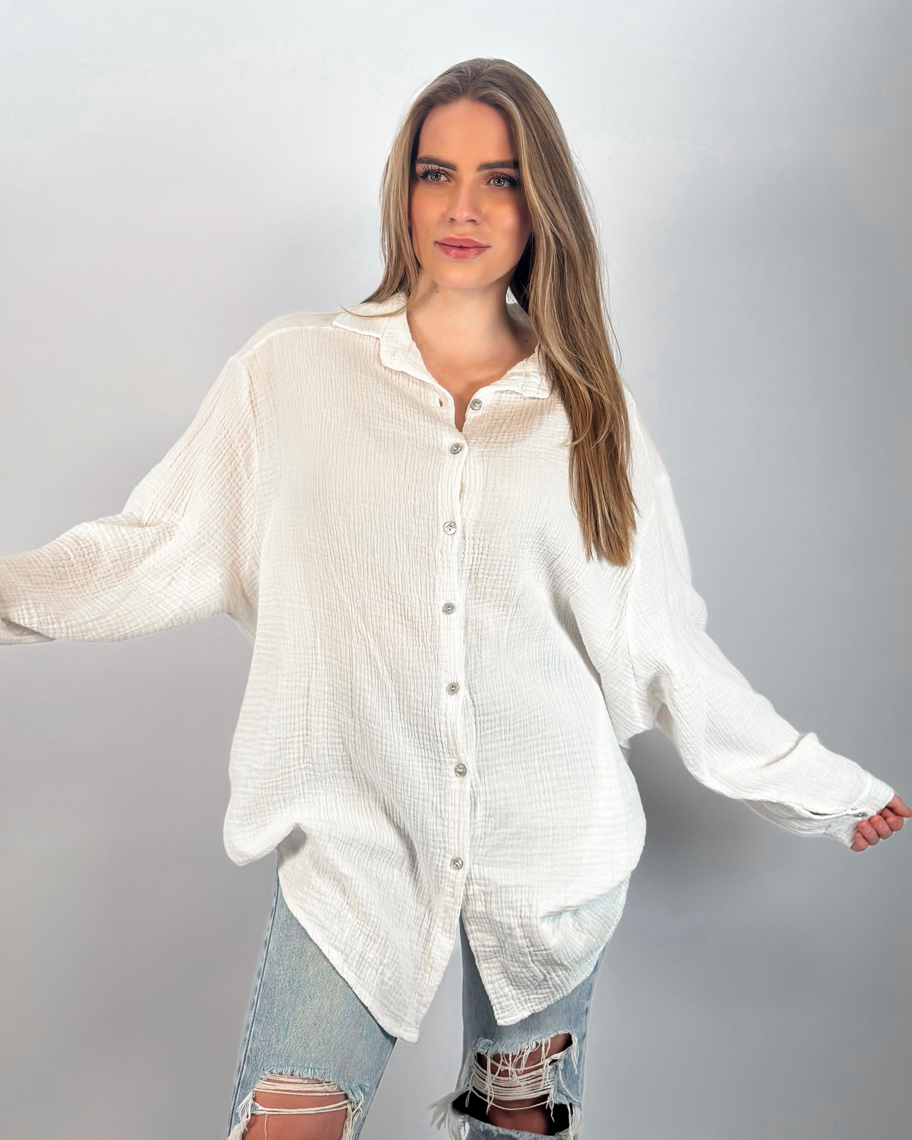 Musselin Bluse, Regular, Wild-Leo, Camel