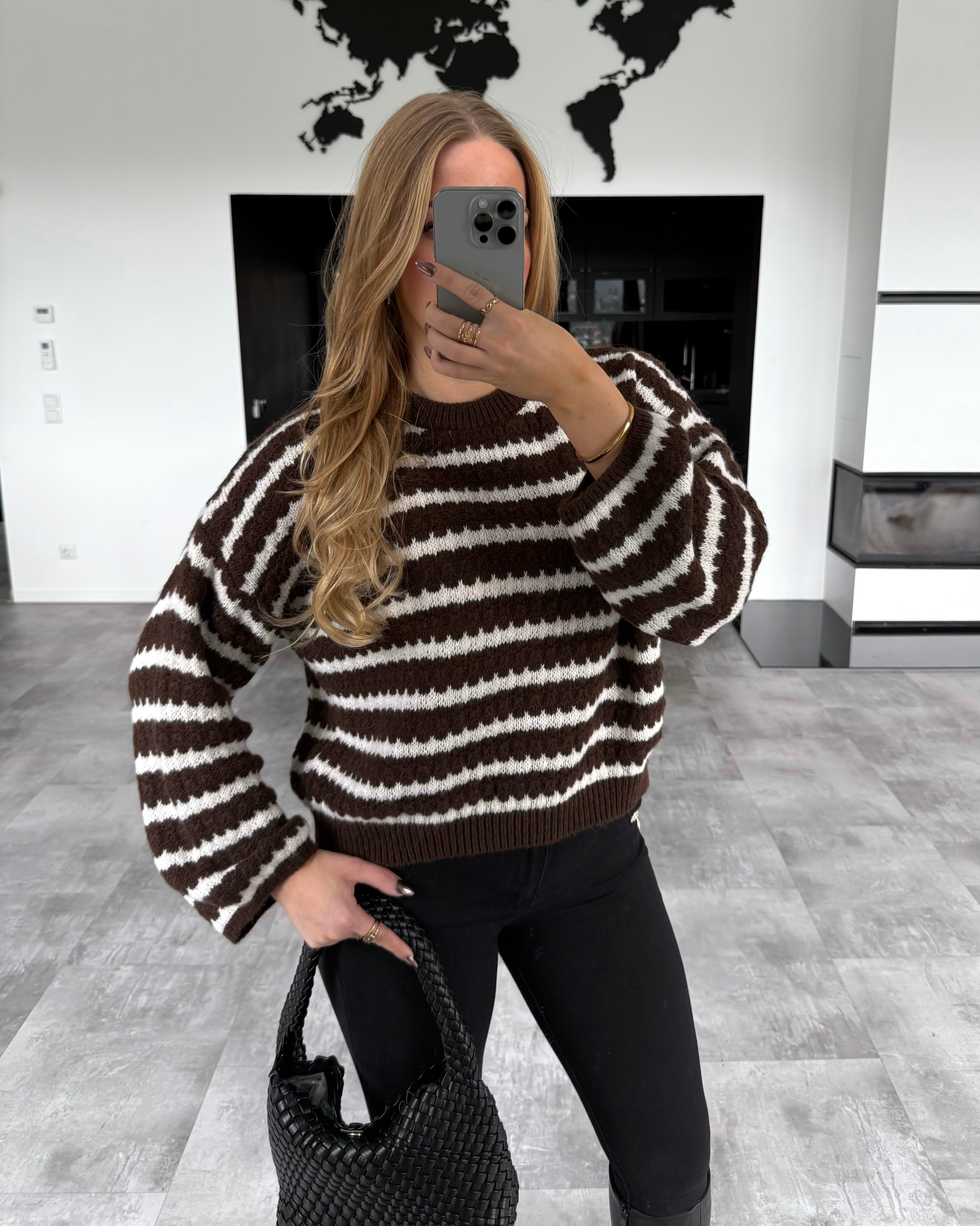 Pullover "Millie" Chocolate-Ecru