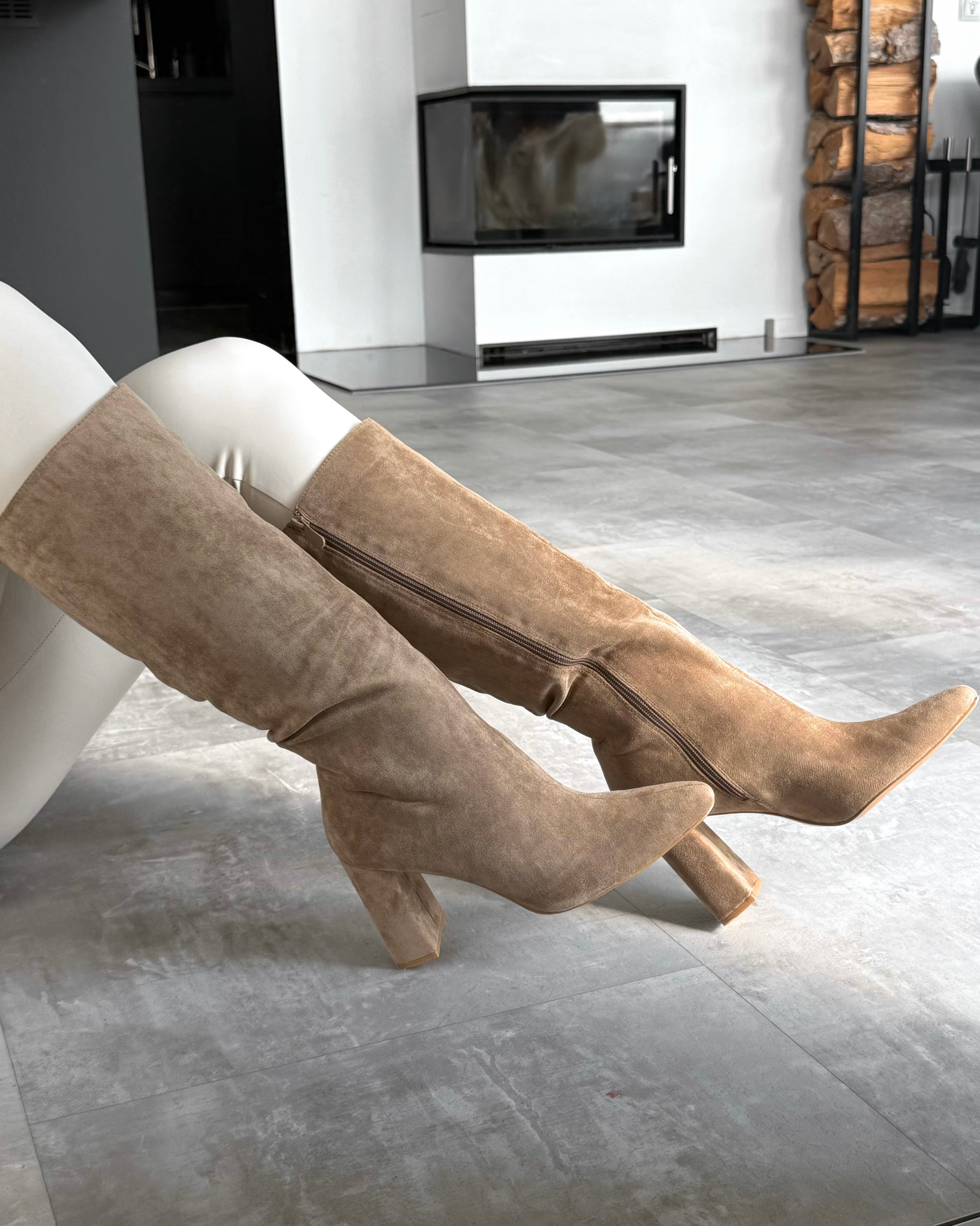 Stiefel „Tayla“ Beige