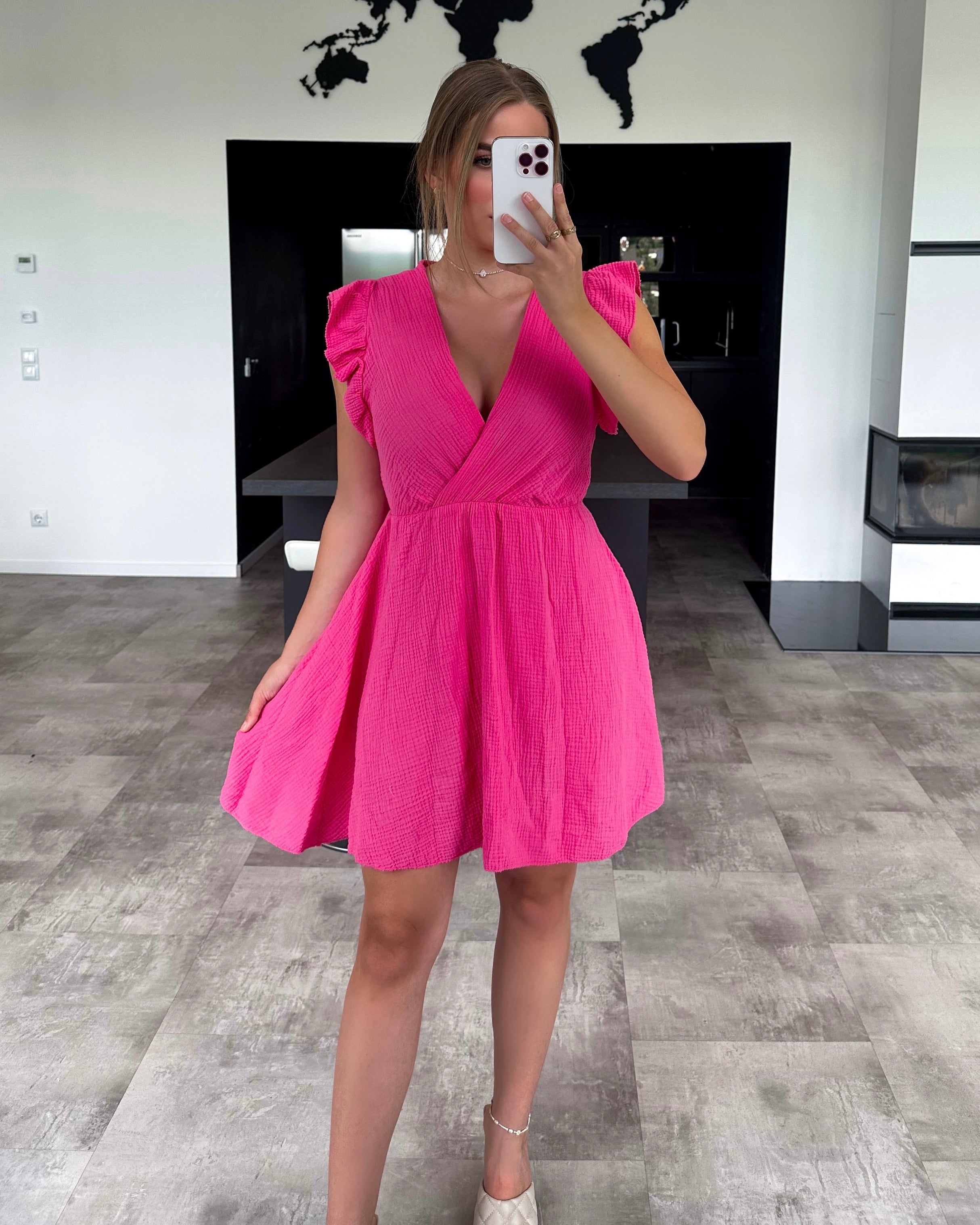 Musselin Kleid "Belle" Pink