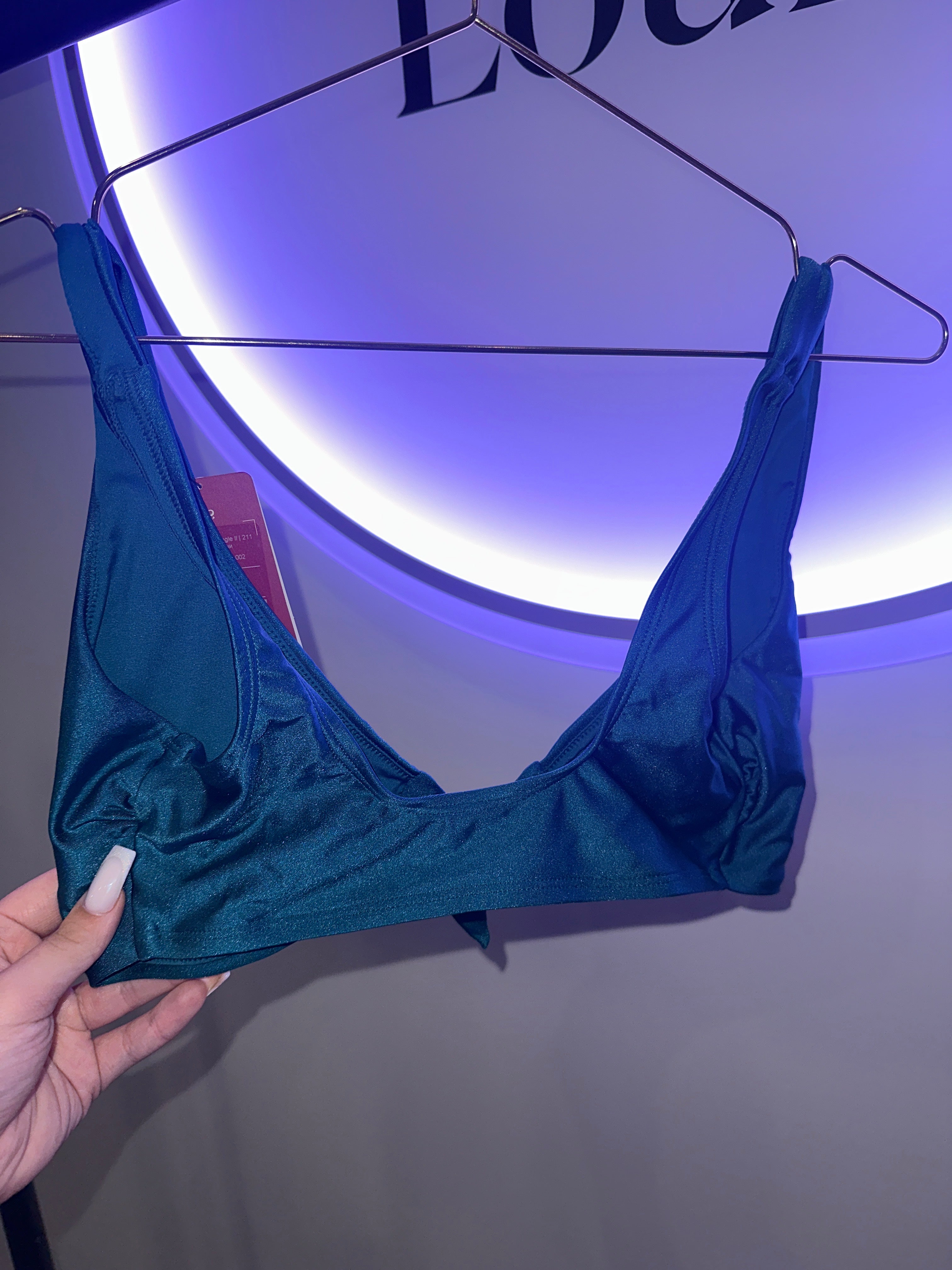 EINZELSTÜCK Bikini Oberteil Türkis #98