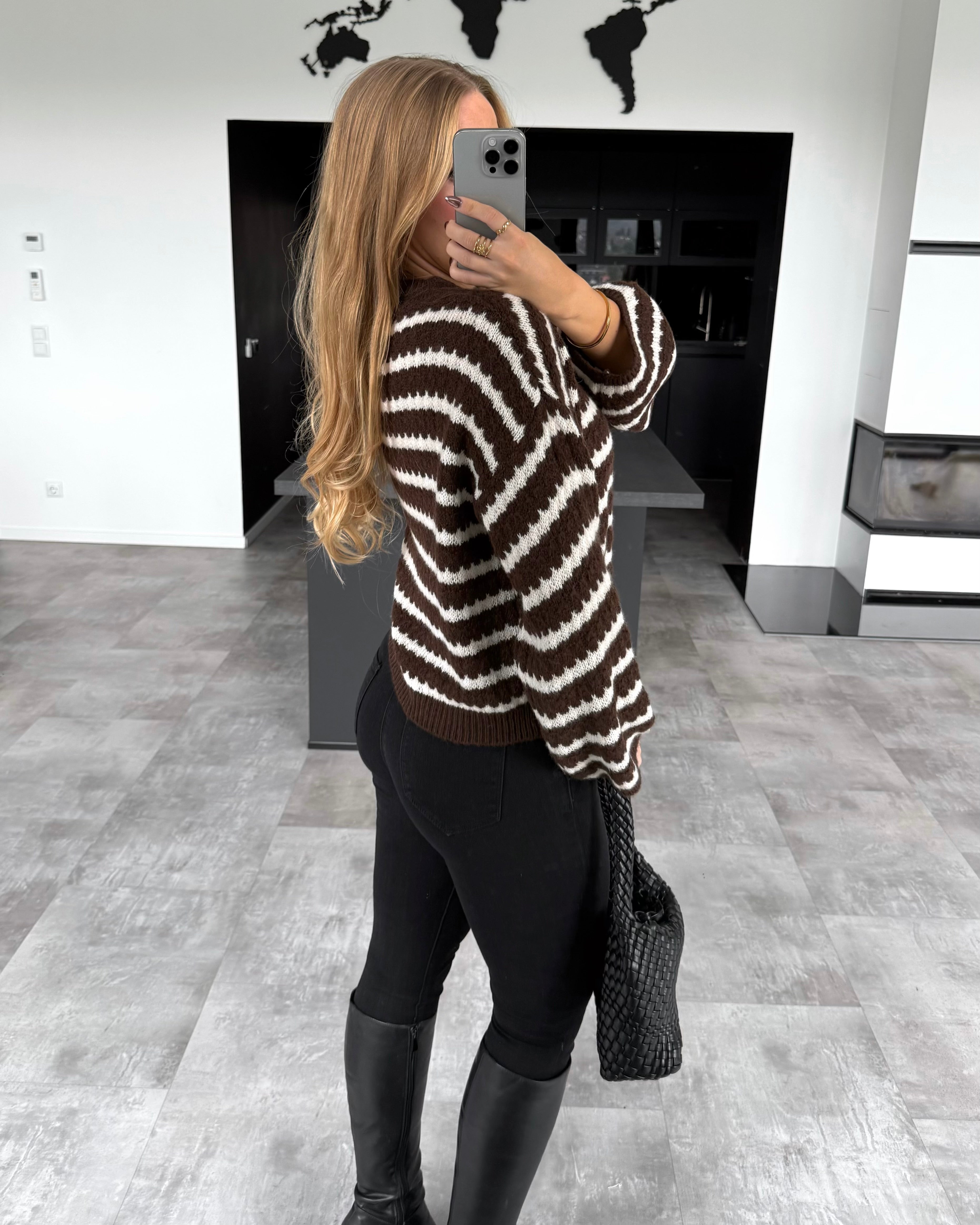 Pullover "Millie" Chocolate-Ecru