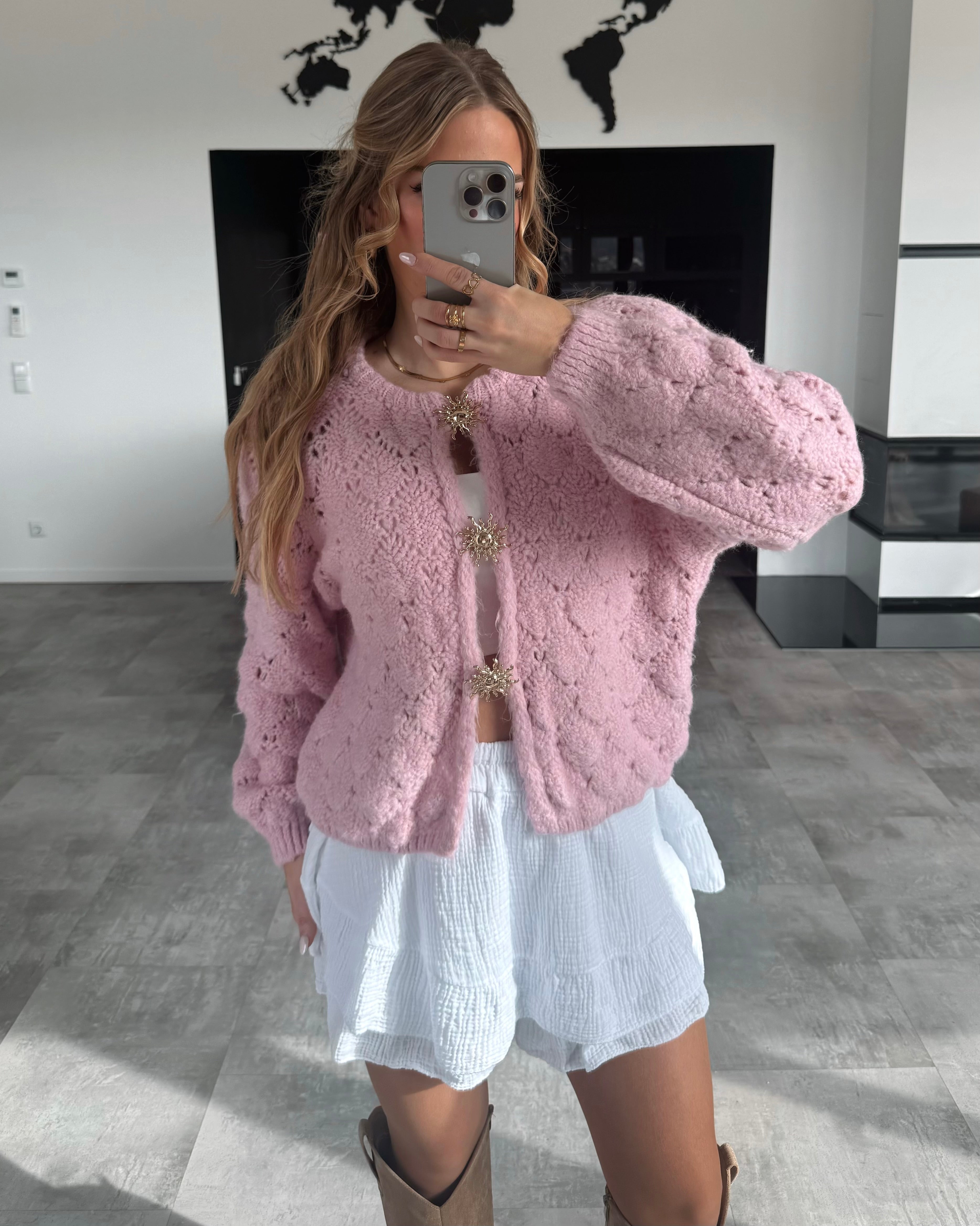 Cardigan "Solène" Rosa