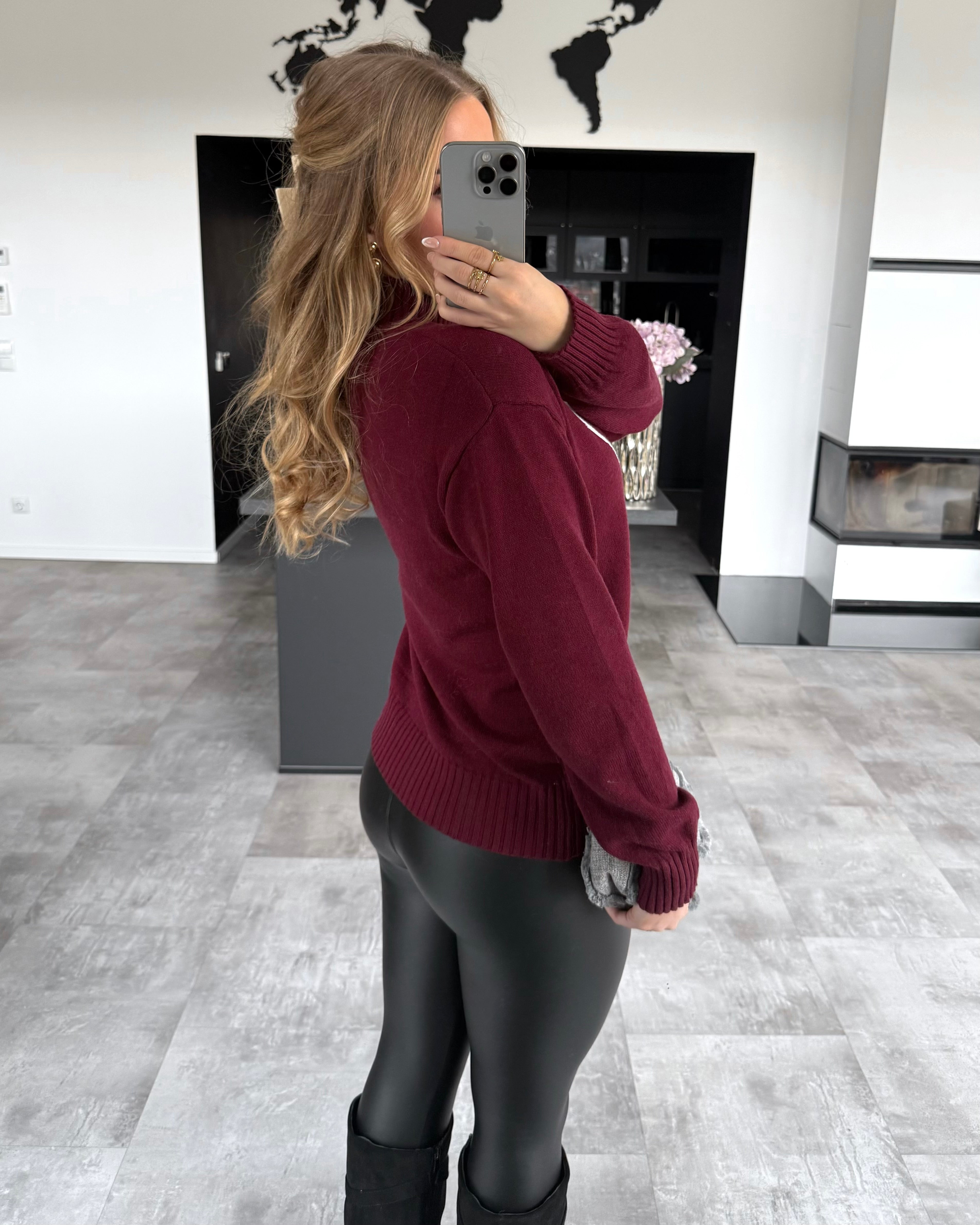 Pullover “Cute Bow” Bordeaux