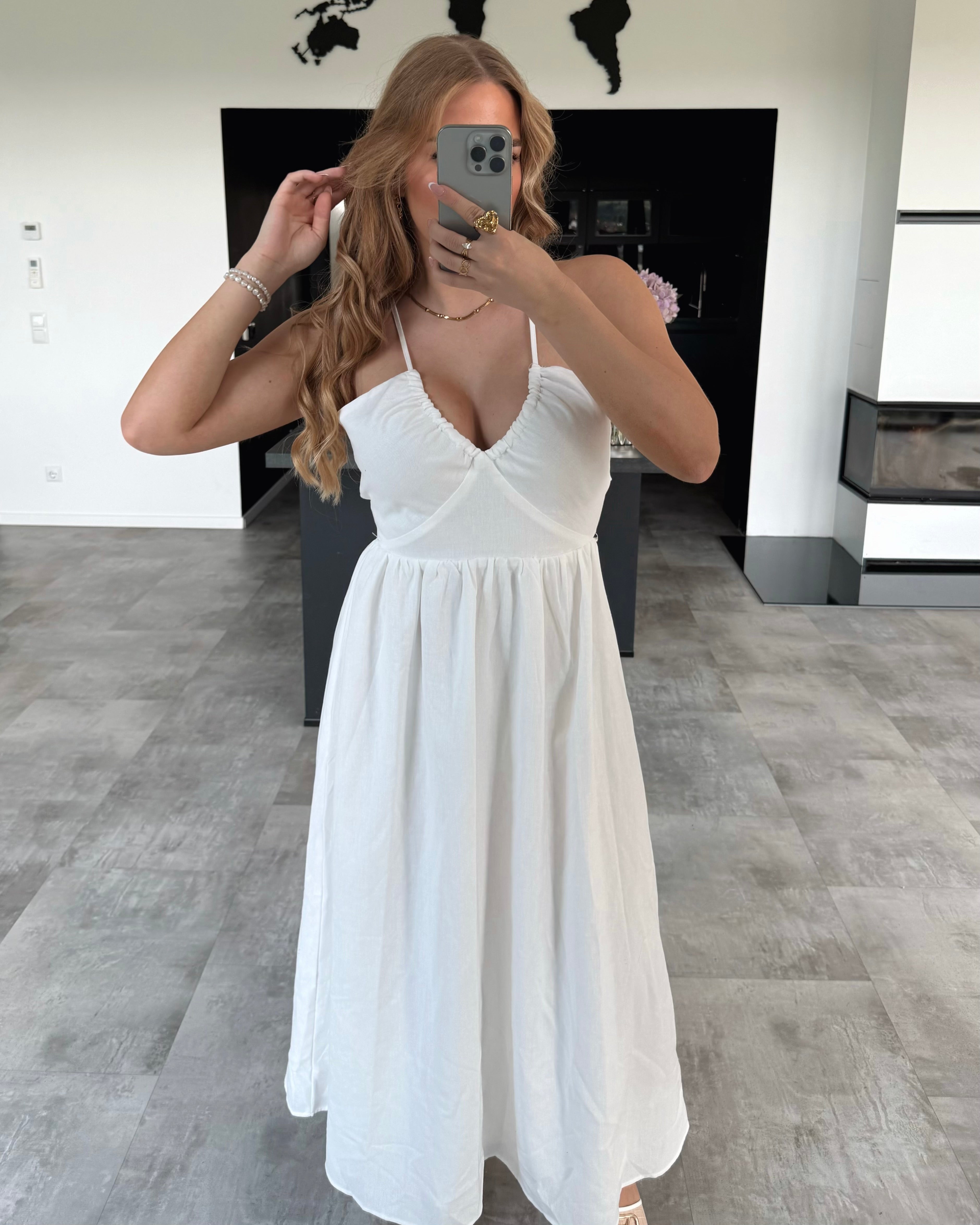 Babydoll Kleid „Elvina“ Weiß