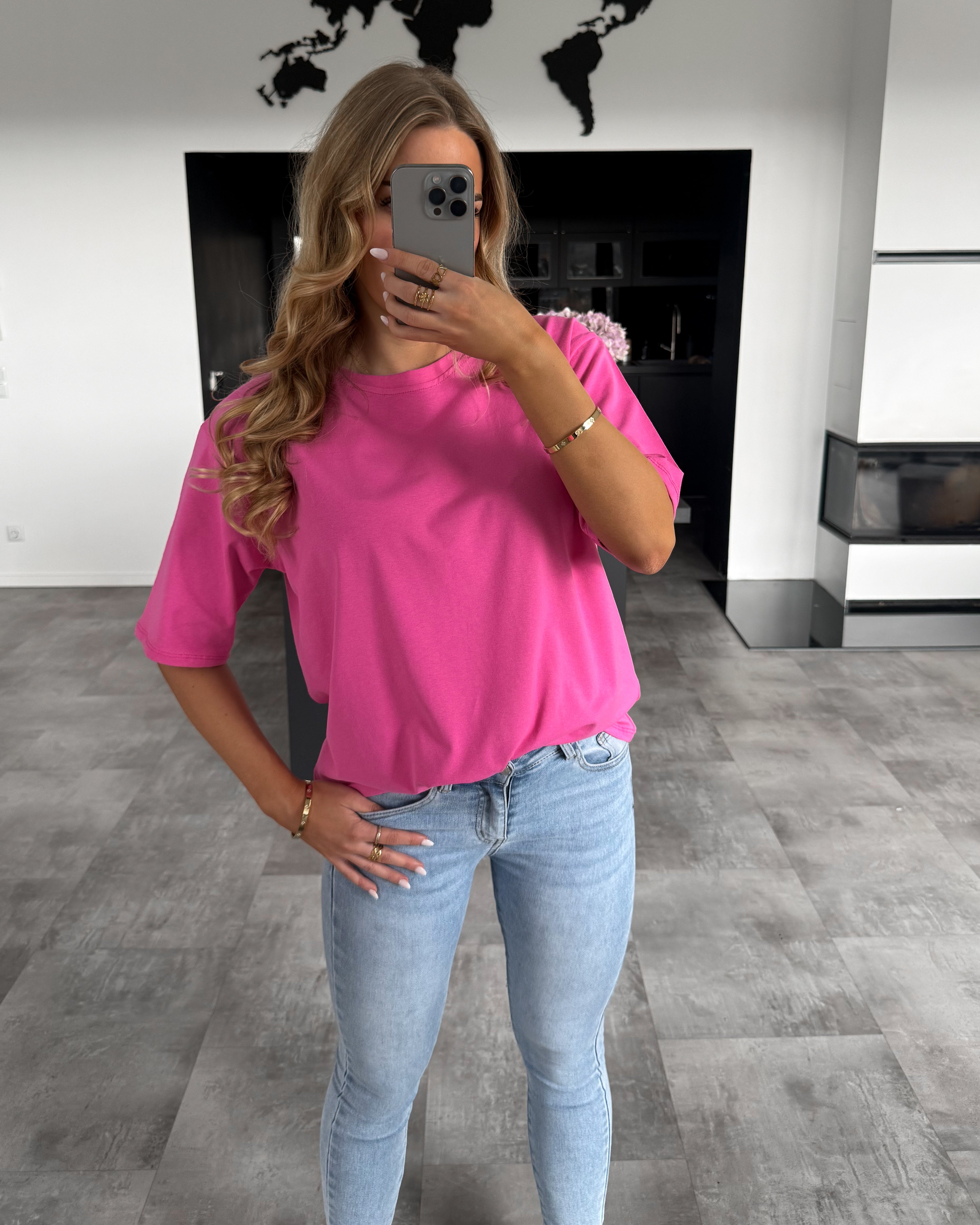 Baumwoll T-Shirt "Becky" Pink