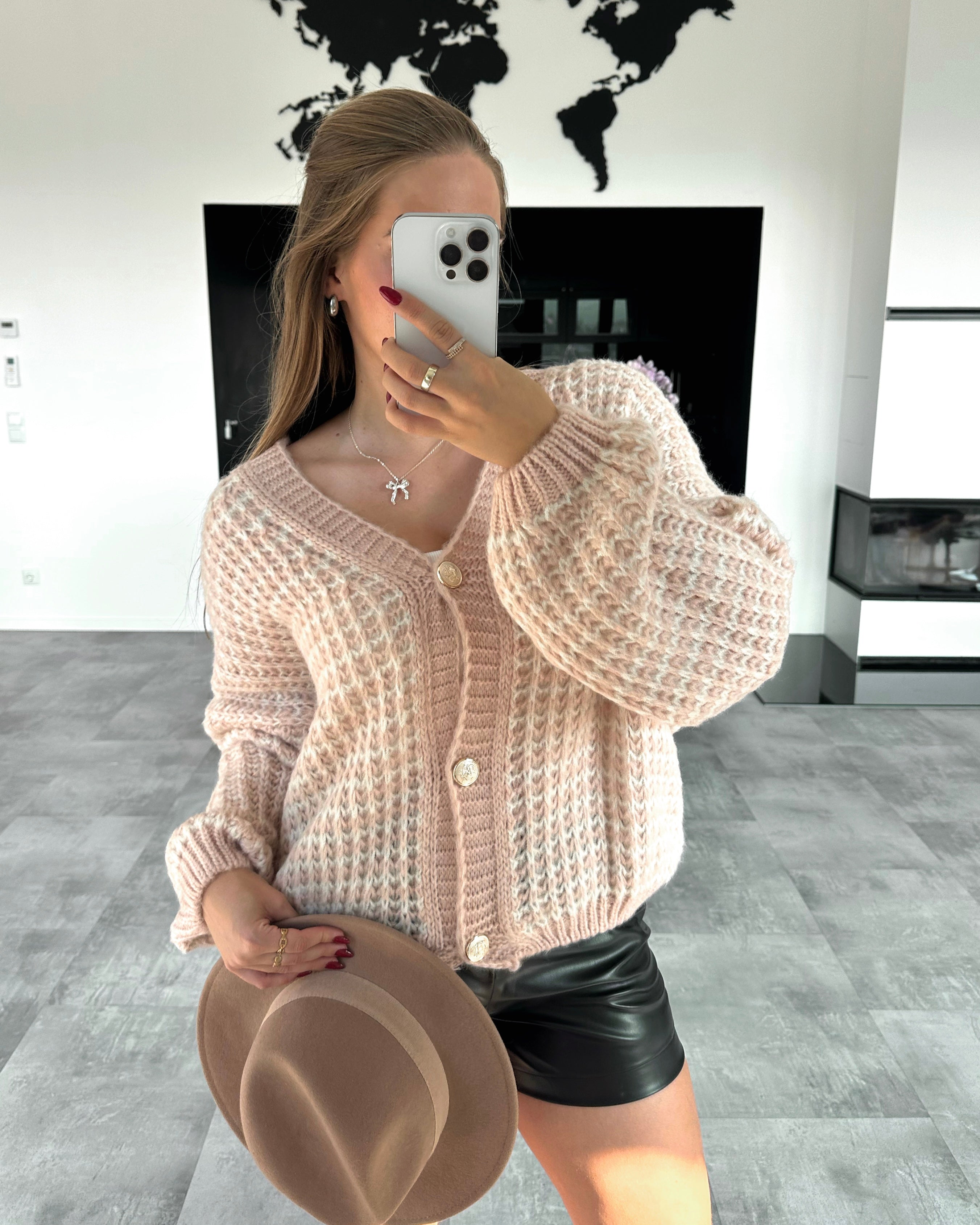 Cardigan "Fenja" Hellrosa