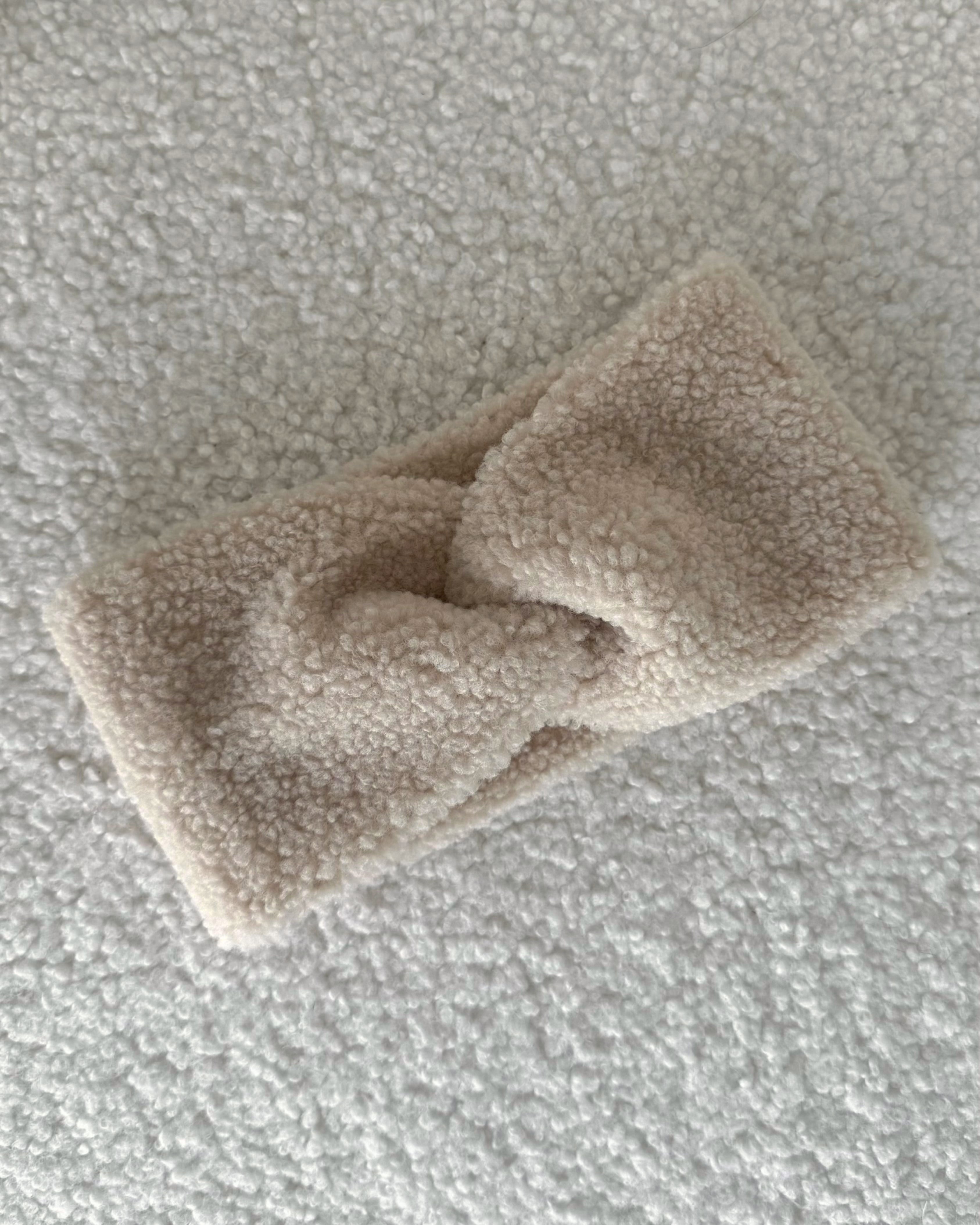 Bouclé-Stirnband "Amelie" Beige